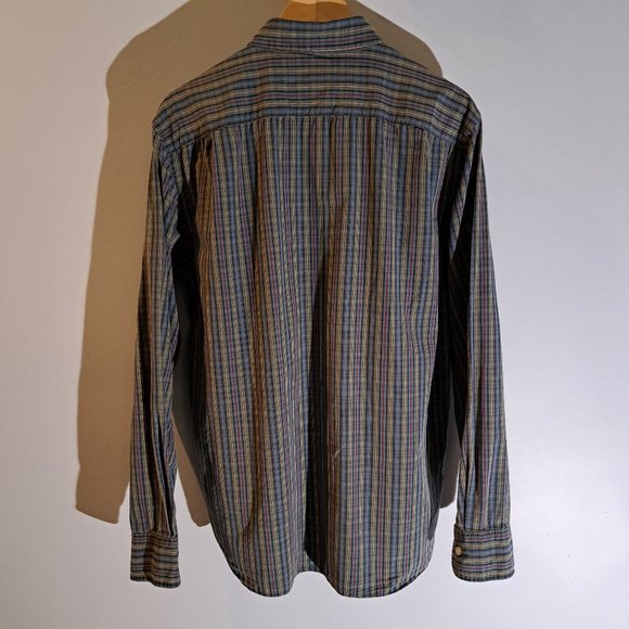 J. Crew Men's Large Tailored Fit Long Sleeve Button Down Plaid Shirt - Picture 3 of 12